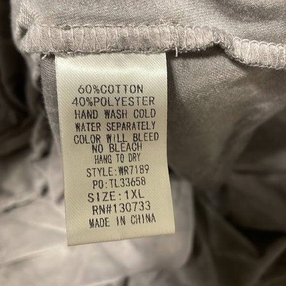 Umgee Women Midi Dress 1XL Grey Distressed Bohemian Contemporary Preppy - Picture 9 of 13